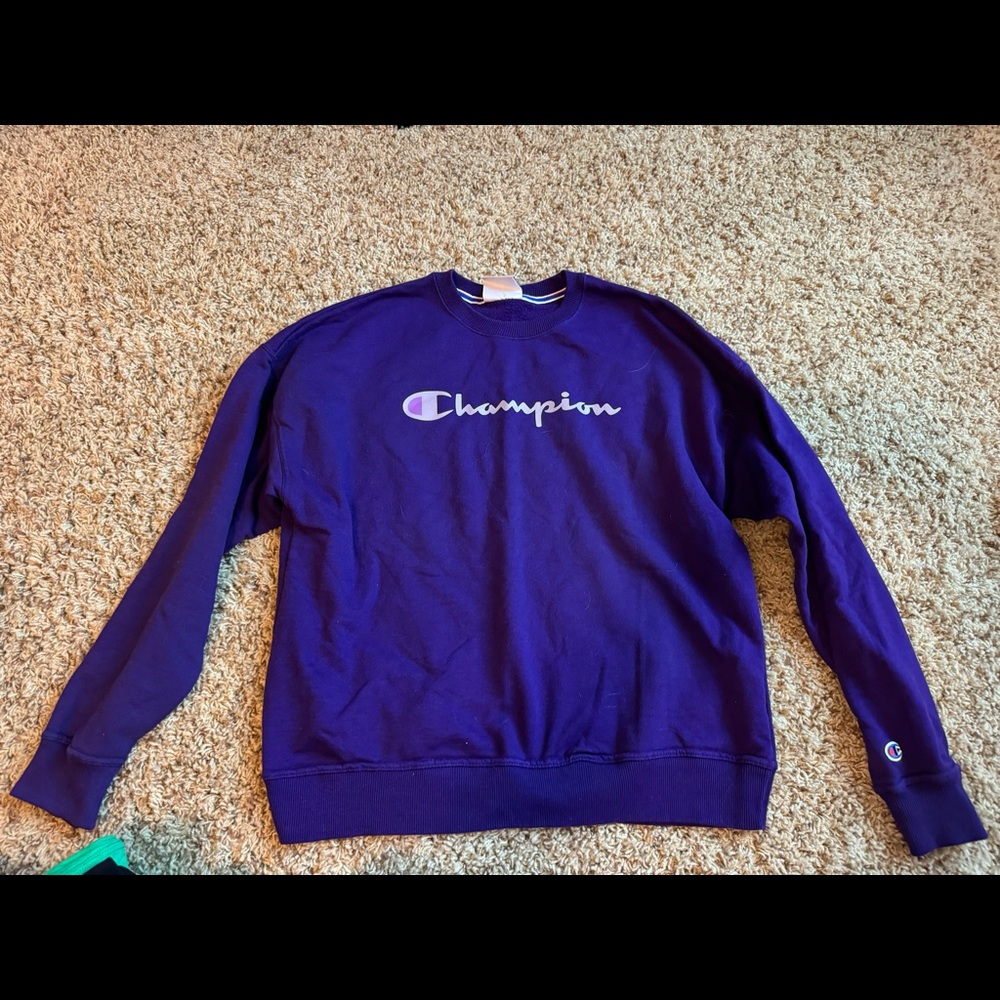 Purple champion crewneck